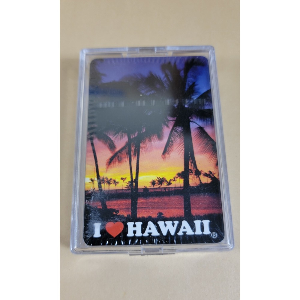 Island Heritage I Love Hawaii Sunset Playing Cards Travel Case Sealed 42069-000